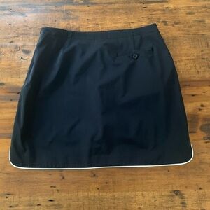 EP Pro Tour Black White Hem Trim Golf Skort Skirt 17 in  Sz 8